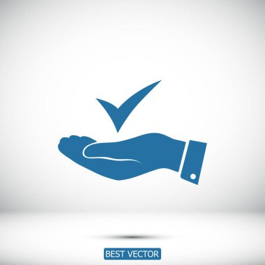 oturum açma el simgesi onaylamak