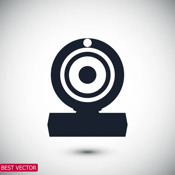 Platte pictogram van de camera — Stockvector