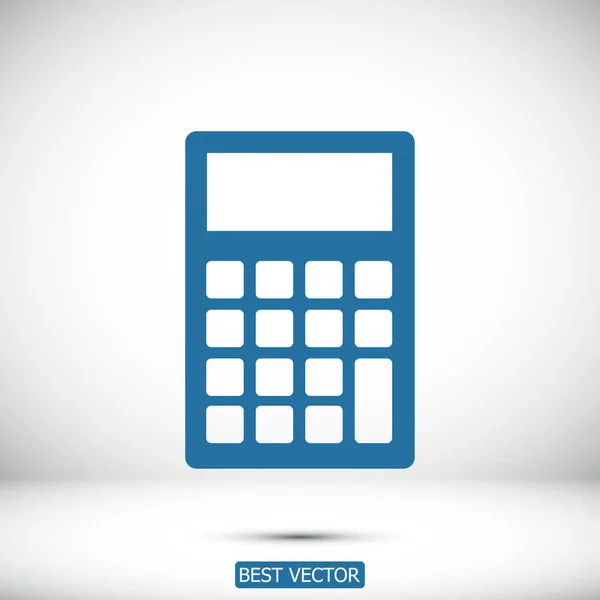 Calculadora Icono plano — Vector de stock