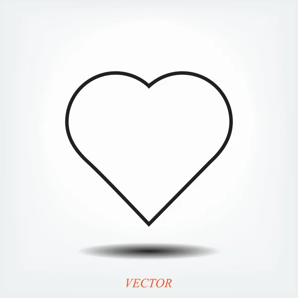 Icône de ligne de coeur — Image vectorielle