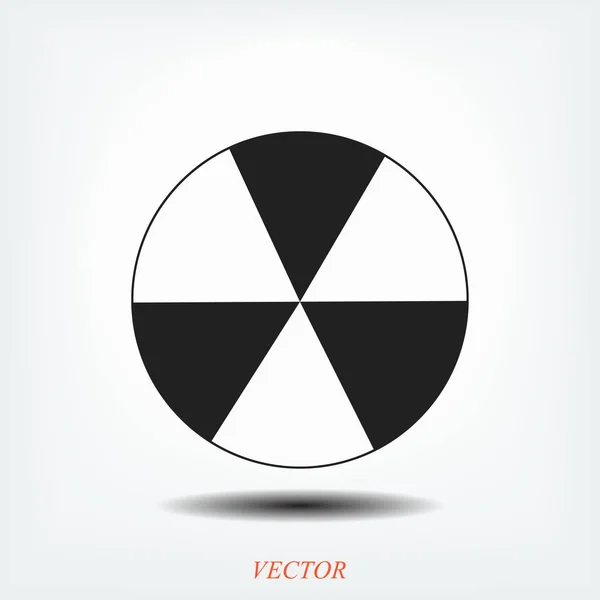 Sugárzás jele ikon — Stock Vector