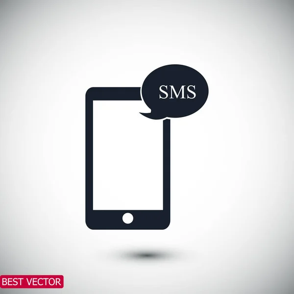 Ícone sms telefone móvel —  Vetores de Stock