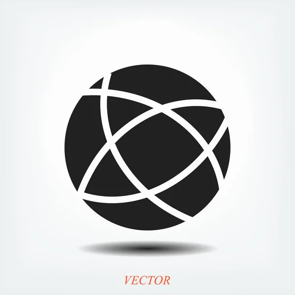Icono plano de tecnología global — Vector de stock