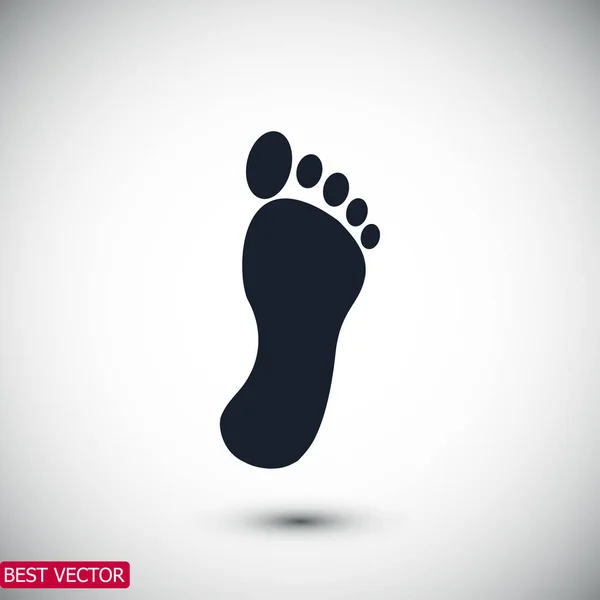 Egyszerű lábnyom ikon — Stock Vector