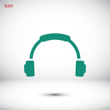 kulaklık yassı simgesi