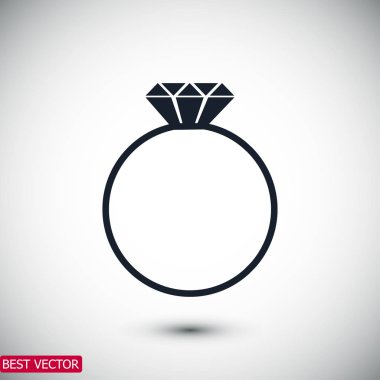 Yüzük düz simgesi