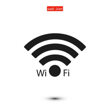 Wi-fi düz simgesi