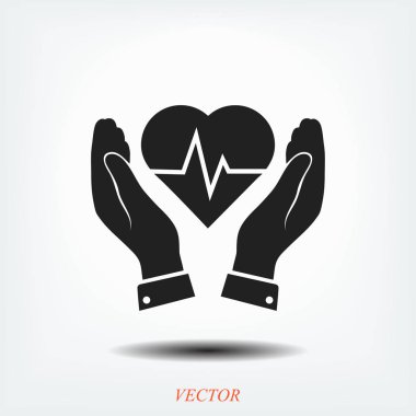 Ellerin simgesinde kalp