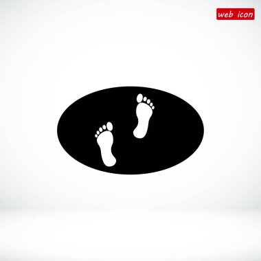 ayak izleri basit simgesi