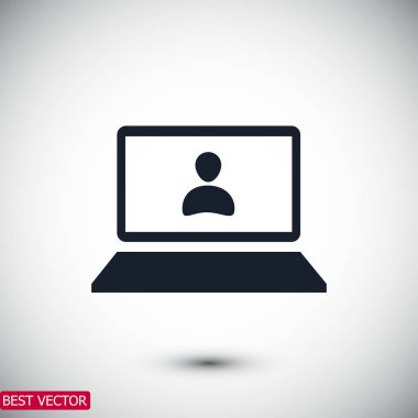 dizüstü bilgisayar basit simgesi