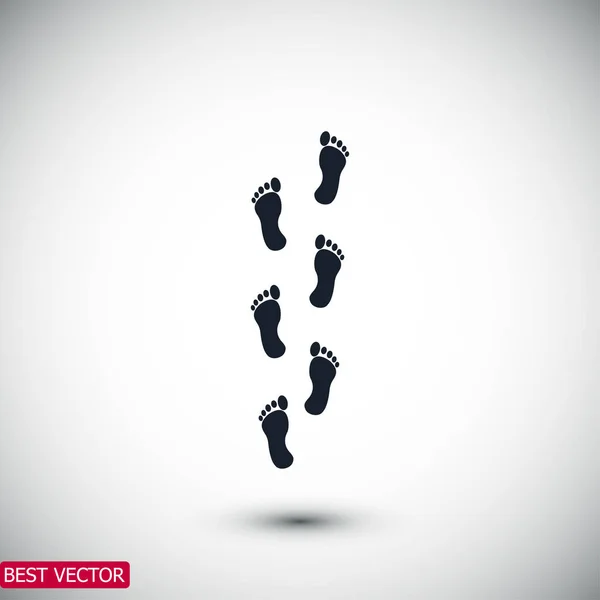 Simple footprints icon — Stock Vector