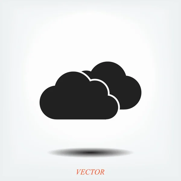 Felhős Időjárás ikon — Stock Vector