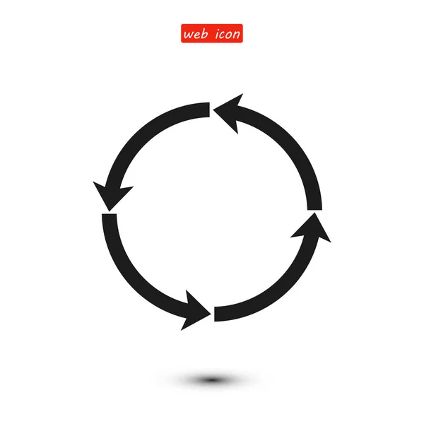 Flechas circulares ícone plano —  Vetores de Stock