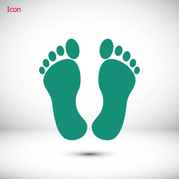 Icono de pies simples — Vector de stock