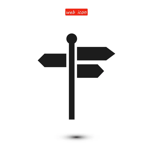Signpost fladt ikon – Stock-vektor