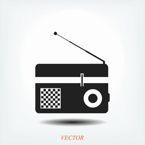 Ícone de rádio retro — Vetor de Stock