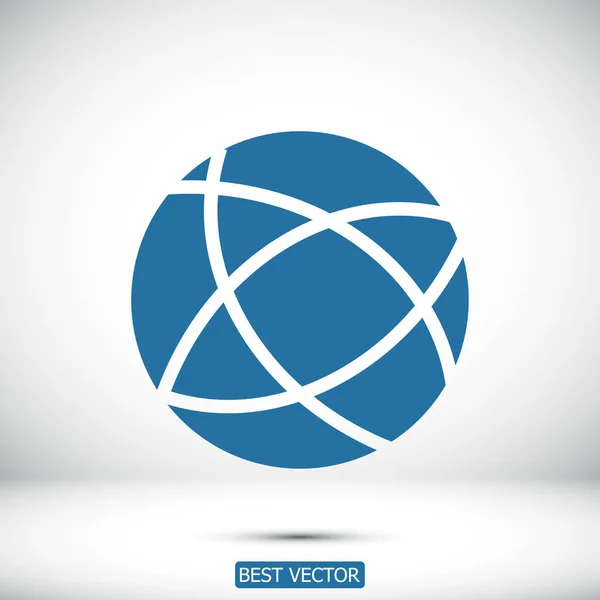 Technologie globale icône plate — Image vectorielle