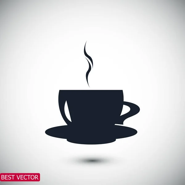 Icono plano de café — Vector de stock