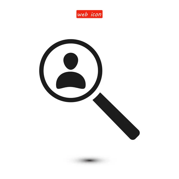 Ícone de busca de pessoas —  Vetores de Stock
