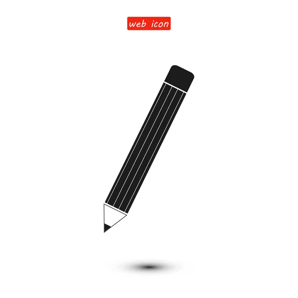 Dibujo a lápiz icono — Vector de stock