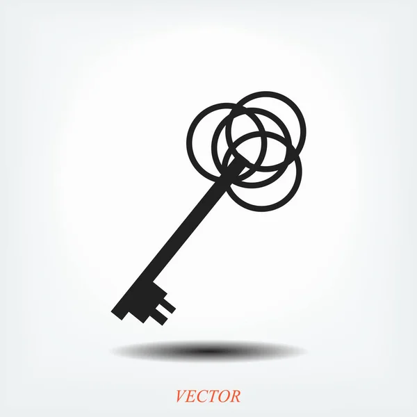 Key flat icon — Stock Vector