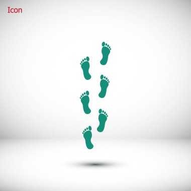 basit ayak izleri simgesi
