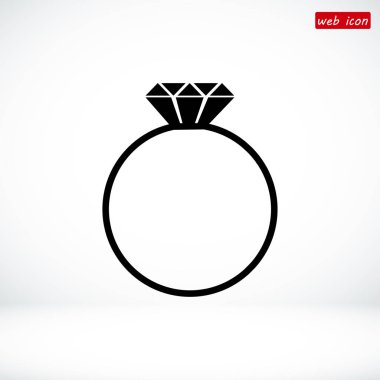 Yüzük düz simgesi