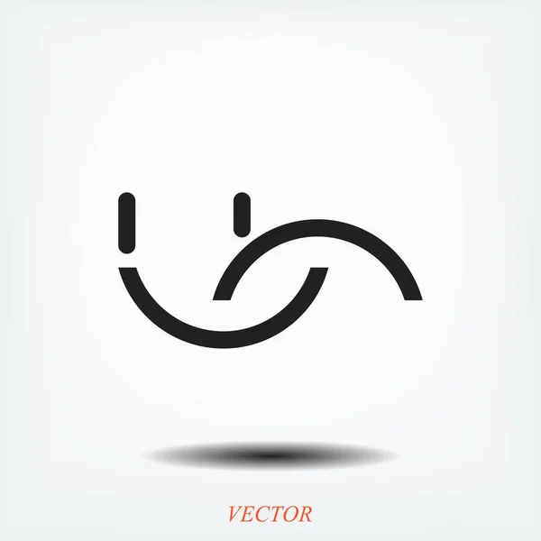 Simpele glimlach pictogram — Stockvector