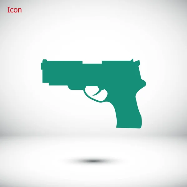 Icône pistolet silhouette — Image vectorielle