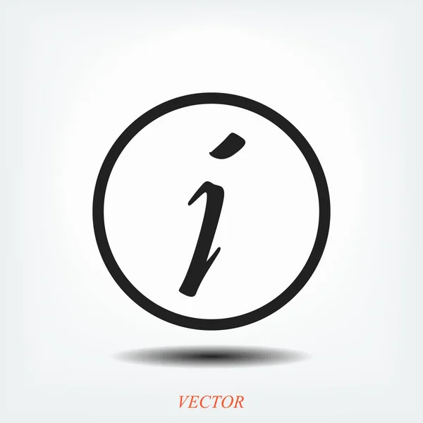 Signo de información icono — Vector de stock