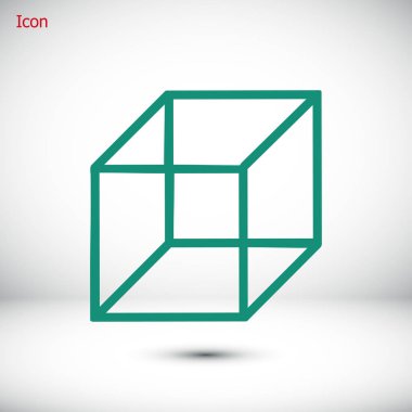  küp düz simgesi