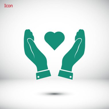 Ellerin simgesinde kalp