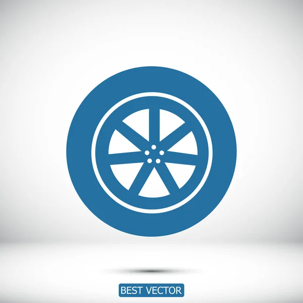 Проста ікона колесо — стоковий вектор