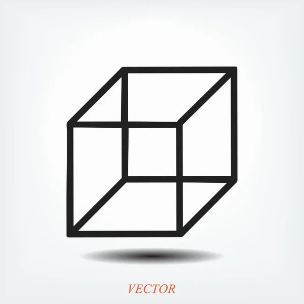 Kocka lapos ikon — Stock Vector