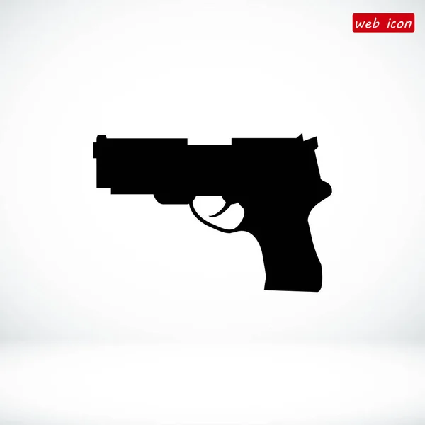 Icône pistolet silhouette — Image vectorielle