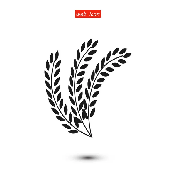 Wheat flat icon — Stock Vector