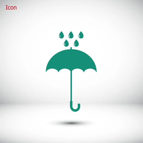Regenschirm und Regentropfen — Stockvektor