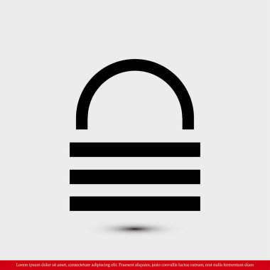 düz kilit simgesi
