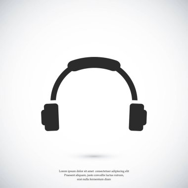 kulaklık yassı simgesi