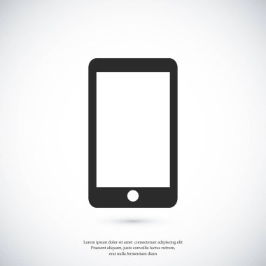 Telefon düz simgesi