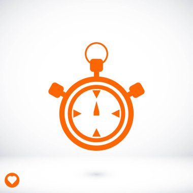 Stopwatch Düz Simgesi