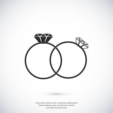 Yüzük düz simgesi