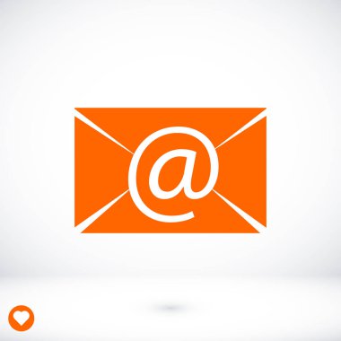 e- posta iletisi düz simgesi