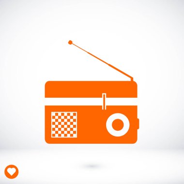 radyo düz simgesi