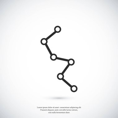 Diyagram düz simgesi