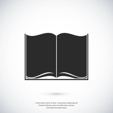 Kitap Düz Simgesi