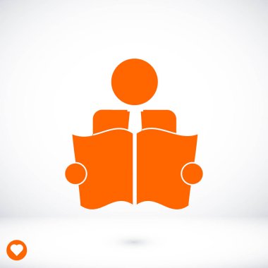 kitap okuyucu işareti simgesi