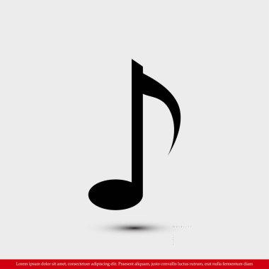 müzik notası düz simgesi