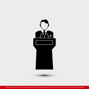  Hoparlör standlar podyum arkasında