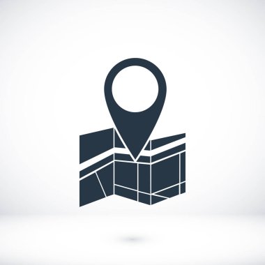 harita simgesi iğne ile